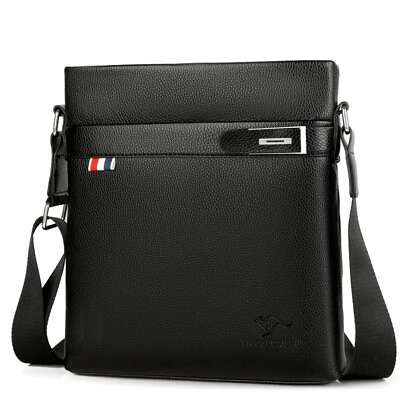 #ad Men’s Shoulder Bag Leather Crossbody Bag Business Fashion Messenger Bag Handbag $44.81