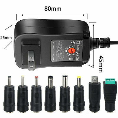 #ad 12W 3V 12V Universal AC Adapter Power Supply Wall Charger Cord for DC Charger US $10.40