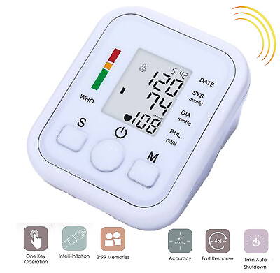 #ad Automatic LCD Wrist High Blood Pressure Monitor Machine Heart Rate Gauge T5O8 $12.99