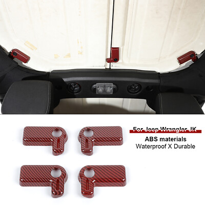 Red Carbon Hard Roof Disassembly Switch Cover Trim For Jeep Wrangler JK 2007 17 $24.99