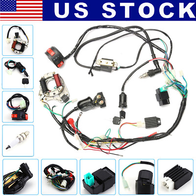 CDI Wire Harness Stator Assembly Wiring Kit For Chinese 50cc 125cc ATV Quad Quad $29.99
