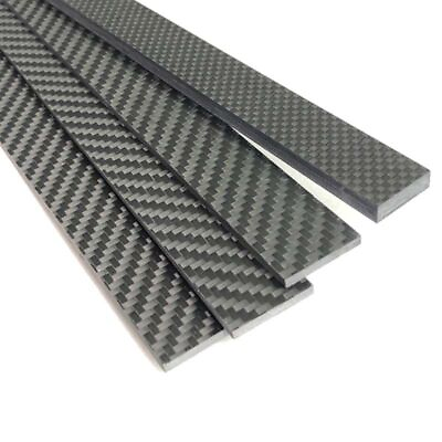 #ad 3K Carbon Fiber Sheet Thickness 0.2 6mm High Strength Frame Board Strip Flat $84.99