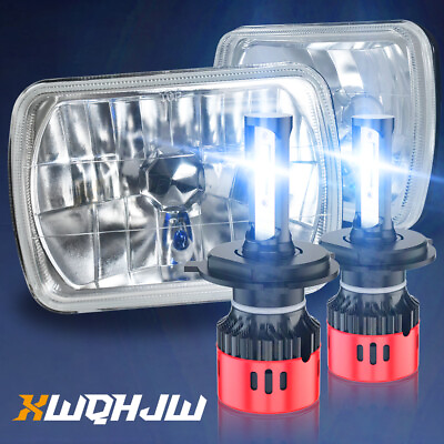 #ad 5x7quot; 7x6quot; Inch LED Headlight High Low Sealed Beam DRL H4 For Chevy S10 Blazer $139.99