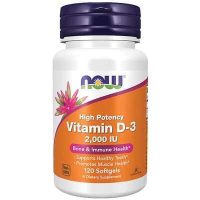 #ad #ad NOW Foods High Potency Vitamin D 3 2000 Iu 120 Sgels $7.41