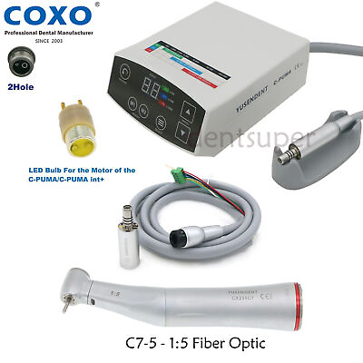 #ad COXO Dental C PUMA Electric LED Micro Motor 1:5 Handpiece Spare Cable Tube Bulb $297.49