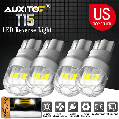 #ad 4Pcs 921 912 T15 6000K White Super Bright LED Backup Reverse Lamp Light Bulbs $17.99