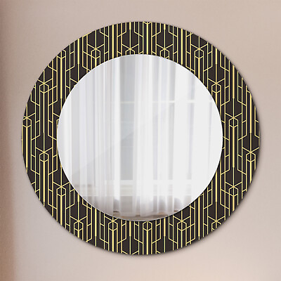 #ad Bathroom Wall Mounted Mirror with Glass printed Frame Home Decoration Abstract $283.95
