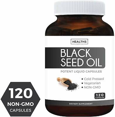 Healths Harmony Black Seed Oil Softgel Capsules NON GMO amp; Vegan Made from Cold $16.97