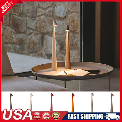 #ad Elegant Slim Conical Stem Table Lamp Portable amp; Dimmable LED Sculpting Light Dec $55.07