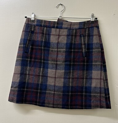 #ad Famp;F Women’s Brown Plaid Winter Mini Skirt UK 10 VGC GBP 5.99