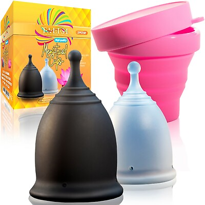 #ad Talisi Menstrual Cup Large Small Set amp; Sterilizer Silicone Period Feminine Copa $19.99