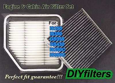 #ad Engine amp; Carbonized Cabin Air Filter For IS250 IS350 GS350 GS430 IS250C IS350C $15.59