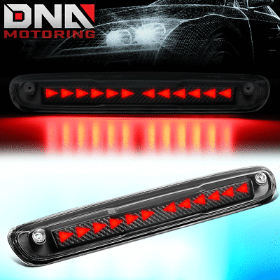 #ad FOR 2007 2014 CHEVY GMC SEQUENTIAL TRIANGLE LED CARBON FIBER 3RD BRAKE LIGHT $29.99
