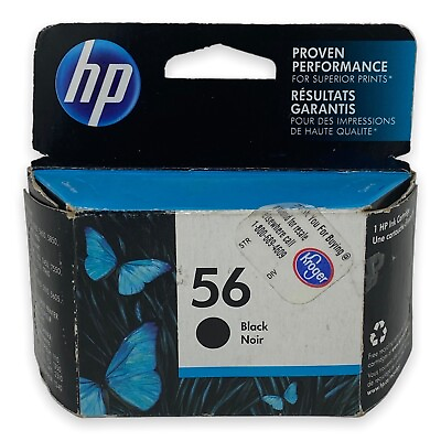 #ad Genuine HP 56 C6656AN Single Black Ink Cartridge Warranty Ended 01 2020 $15.00