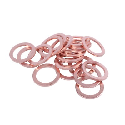 #ad 20 pcs 10mm x 14mm x 1mm copper washer seal spacer seal I6T72391 $6.05