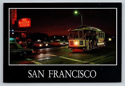 #ad #ad Cable Car At Buena Vista San Francisco California Vintage Unposted Postcard $4.90