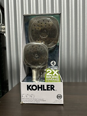 Kohler Adjust 3 in 1 Multifunction Showerhead Brushed Nickel Combo Kit $33.49