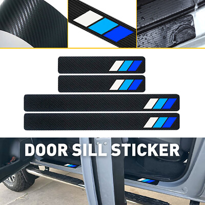 #ad 4x Blue Car Door Sill Protector Plate Tri Color Panel Cover For Toyota Tacoma US $10.99