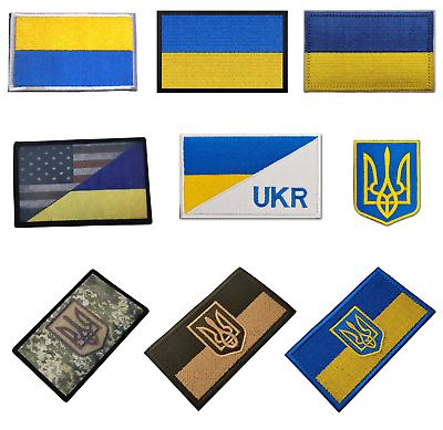 #ad Ukraine Flag Embroidered Patch Ukrainian Flags Badge Tactical Pride for Backpack $4.99