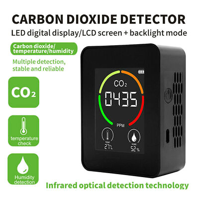 #ad 3in1 Air Quality Monitor Portable Carbon Dioxide Tester CO2 Temp Humi TVOC Meter $16.62