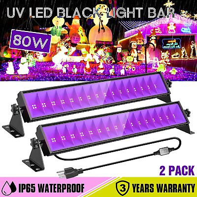#ad 2X 80W UV LED Black Light Bar For Christmas Stage Disco Party DJ Club Lighting $65.69
