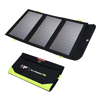 #ad ALLPOWERS Solar Panel 5V 21W Built in 10000mAh Battery Portable Solar Charger $69.90