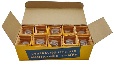 #ad NOS Box of 10 General Electric No. 1133 6 Volt Auto Light Bulbs Miniature Lamps $50.96