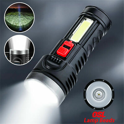 #ad 10000LM Super Bright USB LED Torch Tactical Flashlight Rechargeable Zoom Torch $10.58