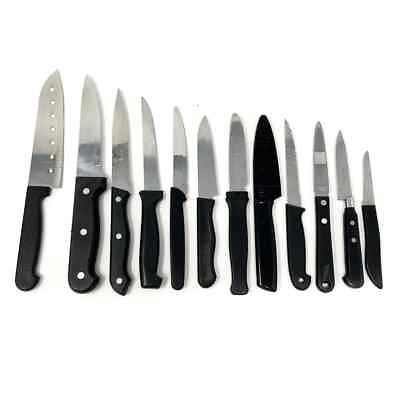 #ad 12 Pcs Imperial Stainless and Unbranded Assorted Stainless Steel Knife Set $36.77