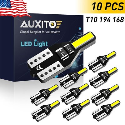 #ad Auxito LED License Plate Tag Lights Bulbs 168 194 175 2825 T10 Xenon White 6000K $8.49