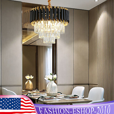 #ad Modern LED Crystal Chandelier Luxury Pendant Light Ceiling Lamp Lighting Fixture $110.00