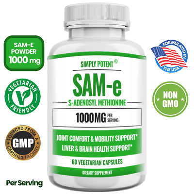#ad SAM e 500mg Higher Potency than SAMe 400mg Anxiety Relief Mood Liver amp; Joint $28.99