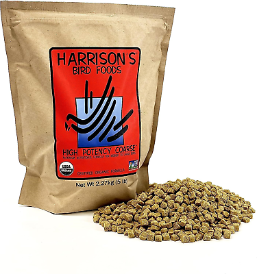 #ad Harrisons Bird Foods High Potency Coarse 5lb Certified Organic Formula $73.40