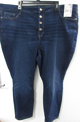 #ad Nine West High Rise Skinny and Stretch Button Fly Blue Jeans Women#x27;s 24 W CLED21 $24.99