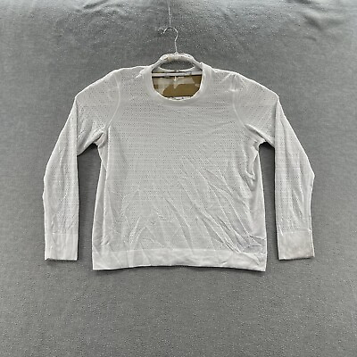 #ad lululemon womens size L white seamless sheer white long sleeve athletic shirt $24.88