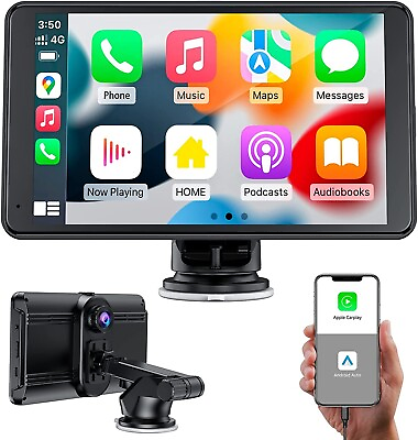 #ad CL796N 7Inch HD IPS Portable Car Stereo with Apple Carplay Android Auto $39.99
