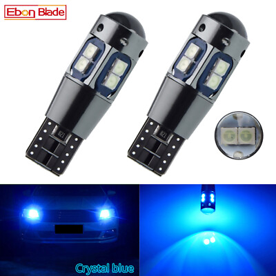 #ad 2 x T10 W5W LED Bulbs 3030 10SMD Canbus Error Free Car Side Wedge Light Ice Blue $4.99