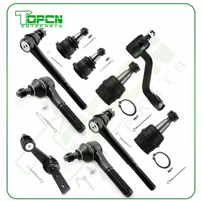 #ad 10pcs Steering Fits Dodge RAM 1500 2WD 1994 1996 Ball Joint Tie Rod Idler Arm $80.65