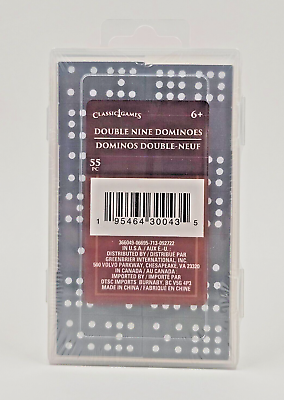 #ad New Classic Games Premium 55 Piece Double Nine Domino Set Modern amp; Classic Play $6.84