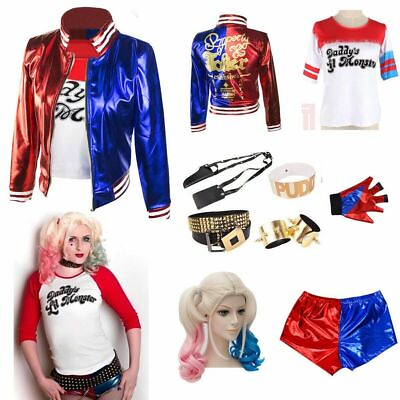 #ad Women Girl Kids Harley Quinn Suicide Squad Halloween Costume Cosplay Outfit Suit $26.98