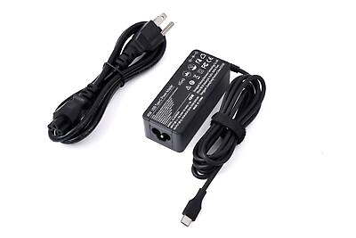 #ad 45W USB C Charger For Lenovo ThinkPad T480 T580s T490 T495s Power Supply Cord $10.59