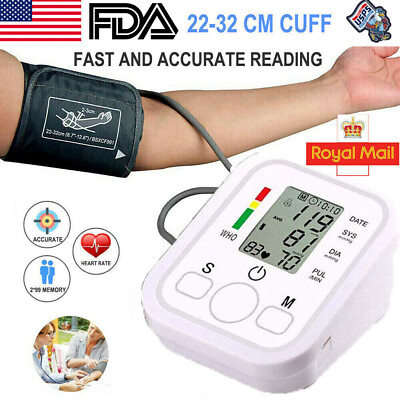 #ad Automatic Arm Blood Pressure Monitor Digital Pulse Heart Rate Machine BP Cuff $11.99