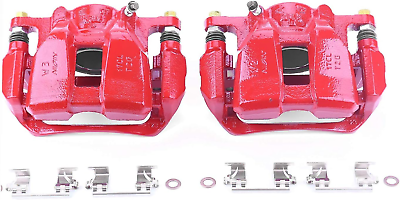 #ad Front S7106 Pair of High Temp Red Powder Coated Calipers $264.99