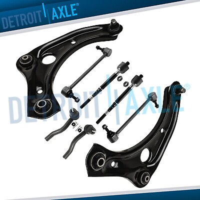 #ad Front Lower Control Arms Sway Bars Tie Rod Ends Kit for Nissan Versa Note Micra $102.78