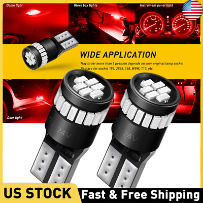 #ad 2x AUXITO T10 Wedge LED Interior License Plate Light Dome Bulb 192 168 194 2825 $13.29