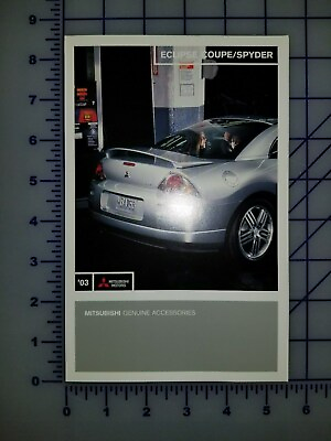 #ad 2003 Mitsubishi Eclipse Accessories Brochure Folder Coupe Spyder $17.99