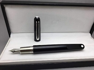 #ad Luxury M Magnet Series Bright Black Color Silver Clip 0.7mm nib Fountain Pen $28.50