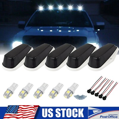 #ad 5x For Ford F150 F250 F350 1980 1997 LED Cab Roof Running Marker Light T10 Bulbs $25.90