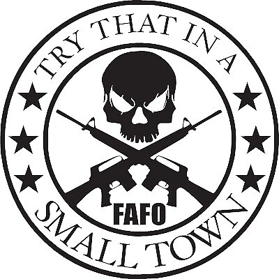 #ad Try That In A Small Town Vinyl Decal FAFO Sticker 2nd Amendment Molon Labe $14.99