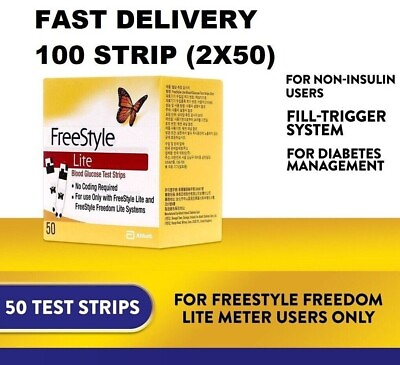 #ad 2 X Freestyle Blood Glucose Test Strips pack 50 quot;SHIP from USAquot; $41.20